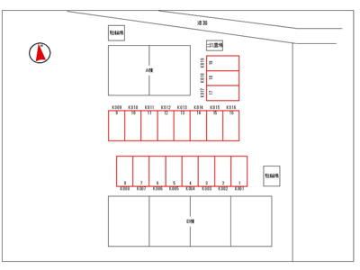 【区画図】 | ブラマソーレＢ | 駐車場