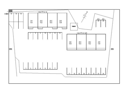 【区画図】 | シェル・リヴィエールＢ | 駐車場