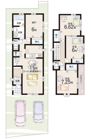 明石市二見町東二見　新築一戸建ての間取り|B号地