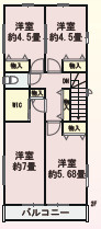 【仲介手数料無料】所沢市中新井３丁目全２棟　A号　所沢の新築なら西武ハウジングの間取り
