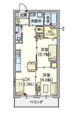 (シニア限定)ヘーベルVillage春日の間取り|シニアに優しい充実した設備