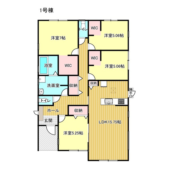 【間取り】 | 亀山市能褒野町《1号棟》