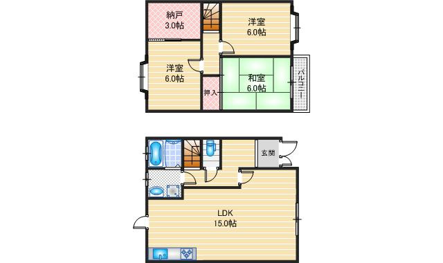 NSハイツの間取り