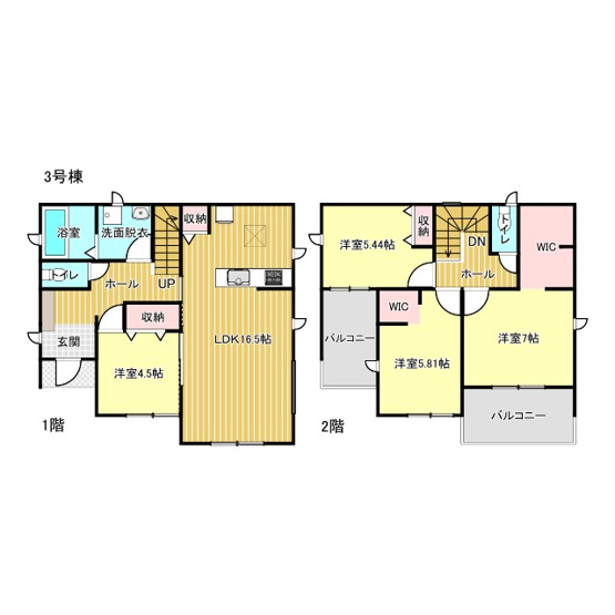 【間取り】 | 亀山市能褒野町《3号棟》