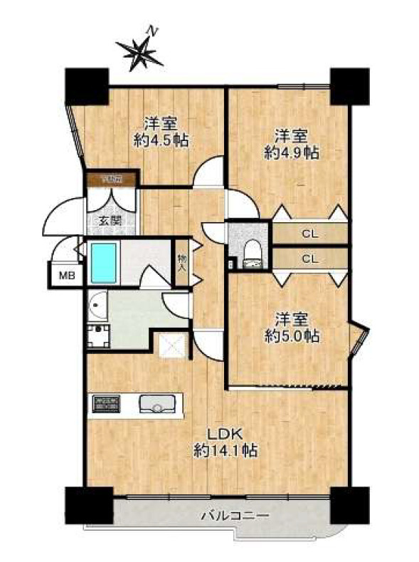エクセレンス塩屋の間取り