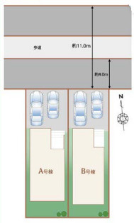 【仲介手数料無料】所沢中新井１８期全２棟B号棟所沢市の新築住宅は西武ハウジングの区画図
