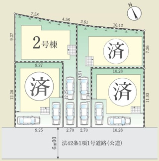 【区画図】 | 【仲介手数料無料！！】日野市日野本町3丁目　新築戸建て（全4棟）2号棟　5499万円