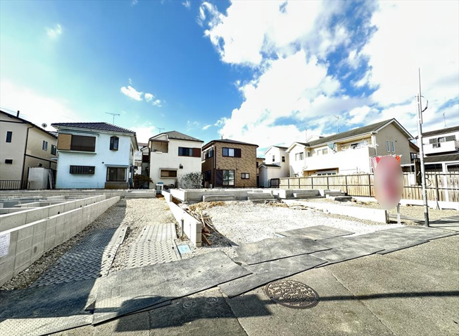 【外観】 | 富士見市水谷東1丁目　新築一戸建住宅　全4棟　(志木本店) | 販売現地／2025年12月6日撮影　
全4棟の整った区画。