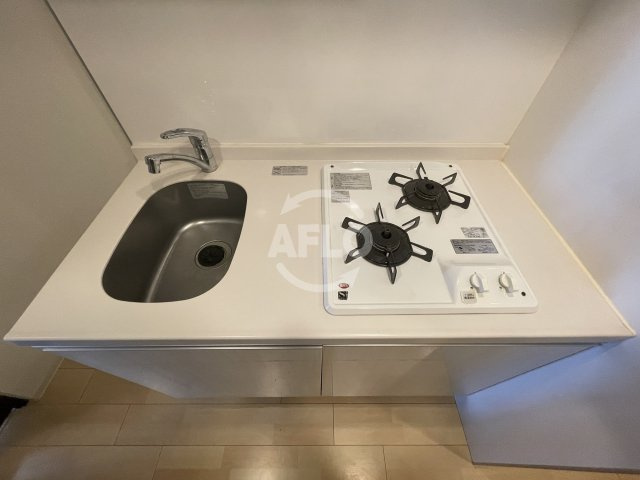 レジュールアッシュ中之島サウスのキッチン|レジュールアッシュ中之島SOUTH　2口ガスコンロ