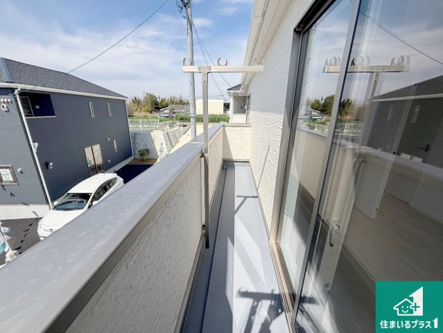 岸和田市門前町　第2期　新築一戸建てのバルコニー|日当たりのよいバルコニー！お部屋が開放的に！