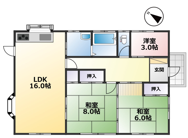 【間取り】 | 東金市台方　中古戸建