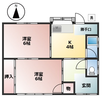 笠縫町貸家の間取り