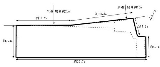 大阪市城東区新喜多1丁目の区画図