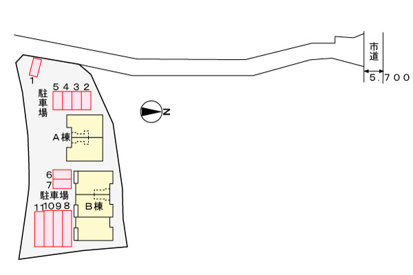 ハッピーガーデンⅠの区画図