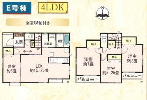 明石市二見町東二見（全5）E号棟の間取り|4LDKです。