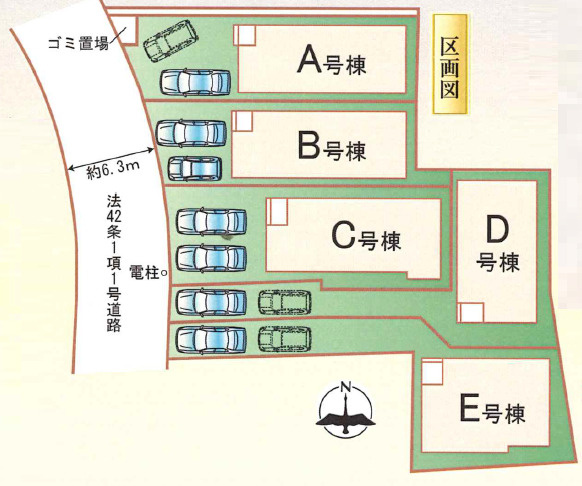 【区画図】 | 明石市二見町東二見（全5）E号棟 | E号棟