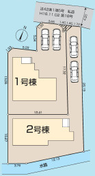 【仲介手数料無料】所沢山口第７期全２棟１号棟所沢市の新築住宅なら西武ハウジングの区画図