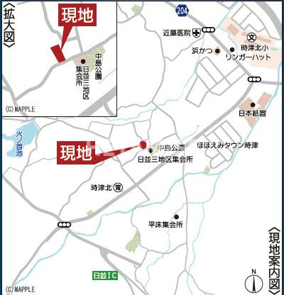 時津町日並郷の地図