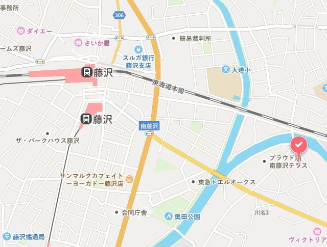アクアコートの地図