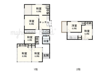 【間取り】 | 柳井市古開作　借家