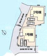 【仲介手数料無料】所沢市北野全２棟１号棟　所沢市の新築住宅なら西武ハウジング　の区画図