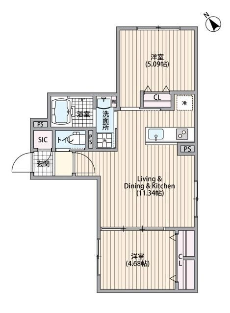エルファーロ日暮里の間取り