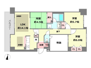 サンクタス西宮山手の間取り