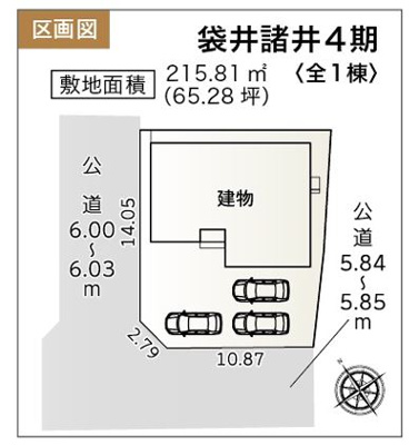 【区画図】 | 袋井市諸井 4期 新築一戸建て | 区画図です
