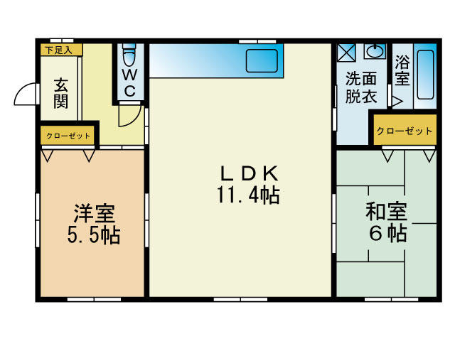 中尾貸家の間取り