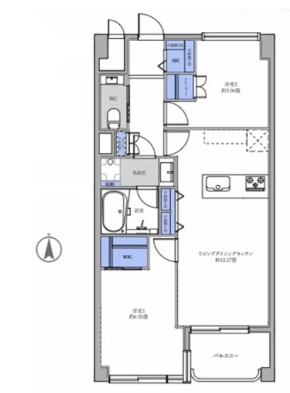 【間取り】 | ★仲介手数料無料★インペリアル広尾（ヴィンテージマンション・エレベーター停止階）