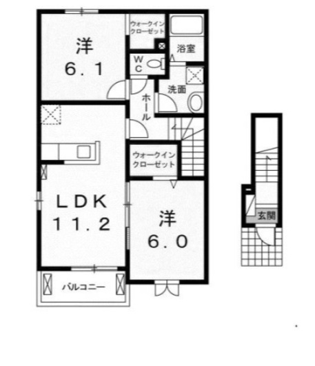 【間取り】 | プロムナード　Ｋ　Ⅱ