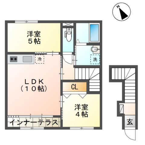 シェルル　キクエイの間取り