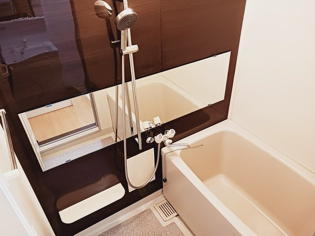 カーサ・ハピネスの浴室|日々の疲れを癒すお風呂付です