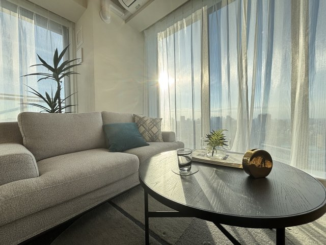 ブリリアタワー上野池之端の居間・リビング