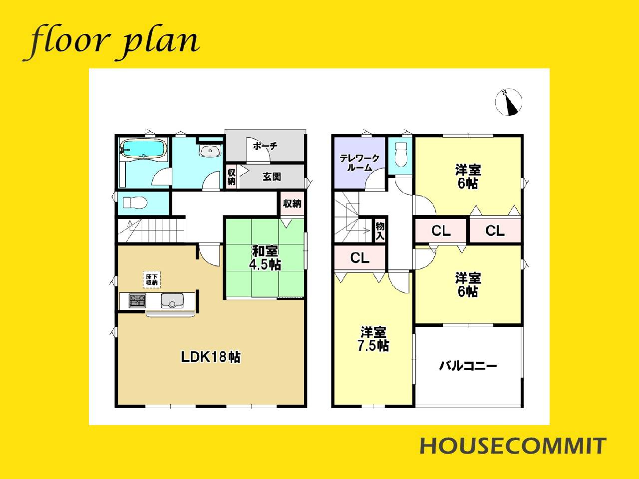 Hatch Garden八街　1号棟　新築戸建ての間取り