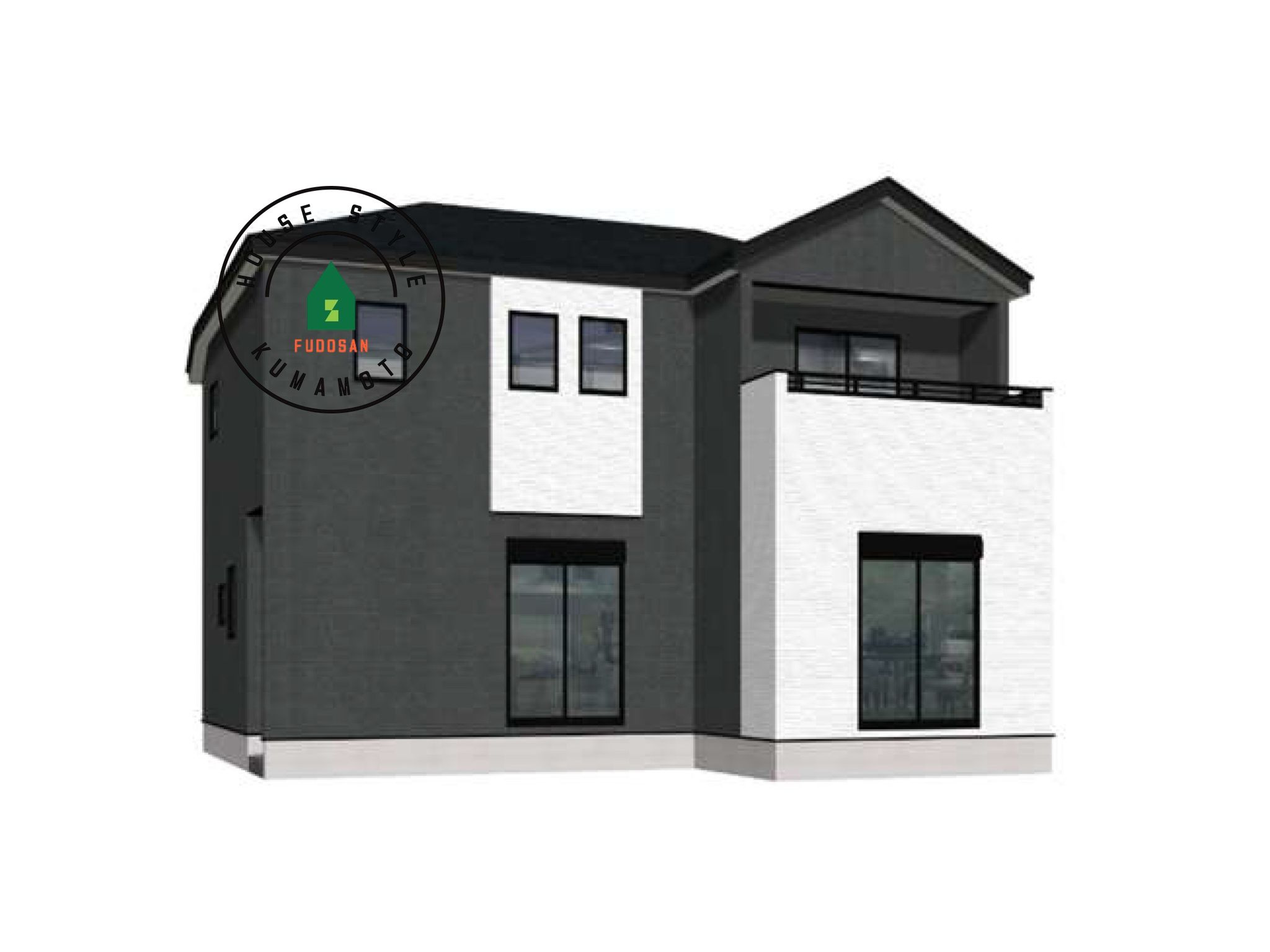 熊本市中央区帯山9丁目第1₋1棟(1号棟)の外観パース|外観も気になるポイント