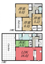 【間取り】 | 西三里塚戸建/102.06　33号棟