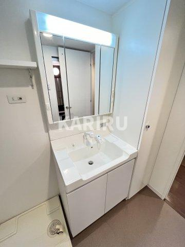 レジディア玉造の洗面所|スペースが確保できる洗面所です