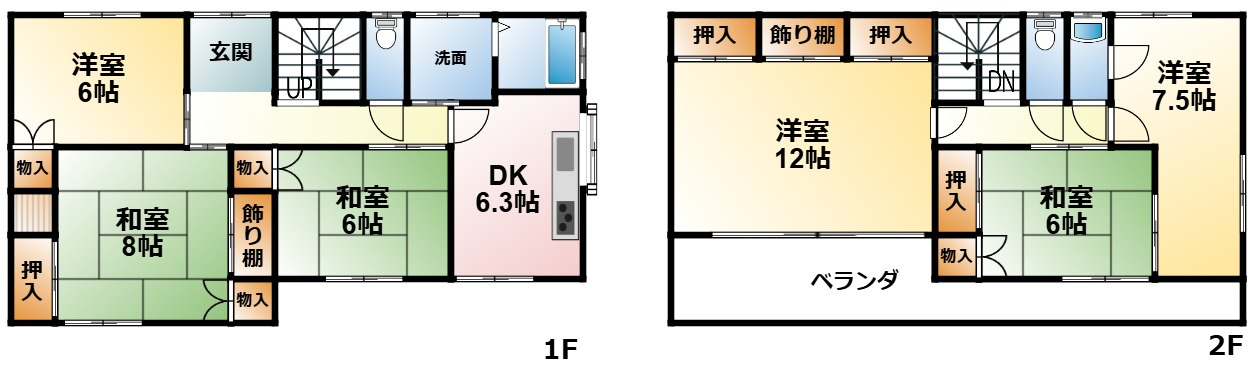 長生郡睦沢町上市場256中古戸建ての間取り