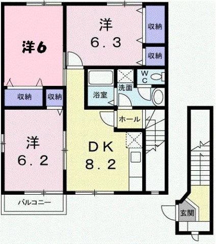メープル焼山　Ｃの間取り