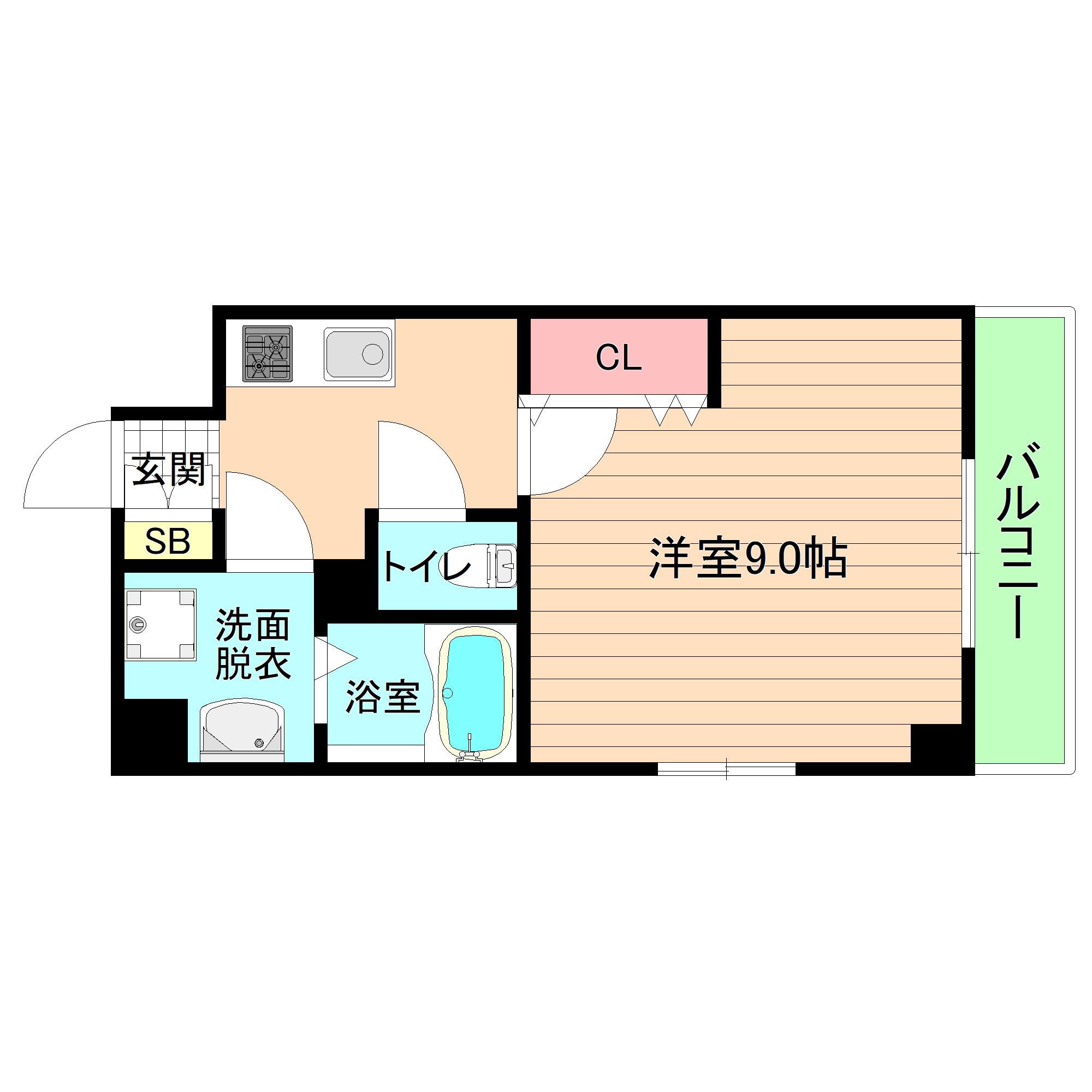 大阪市都島区都島中通２丁目の賃貸マンションの間取り