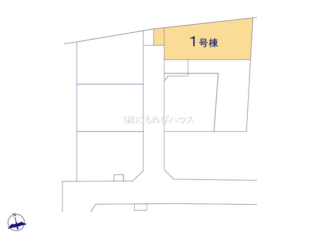 上尾市瓦葺　2期　新築一戸建て　ブルーミングガーデン　01の区画図|1号棟