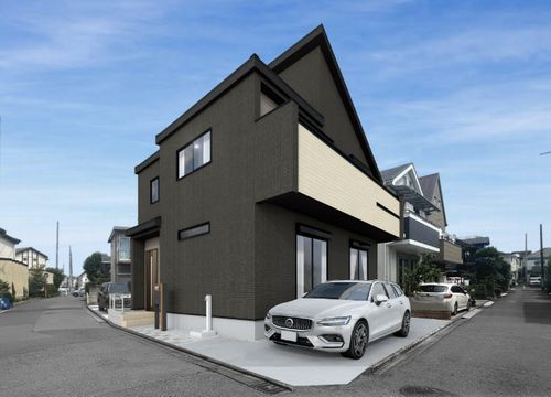【外観】 | 【仲介手数料０円】相模原市南区若松1丁目　新築一戸建て | 外観パース　相模原市南区若松1丁目　新築一戸建て