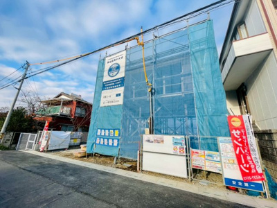 【前面道路含む現地写真】 | 越谷市新川町1丁目新築戸建て