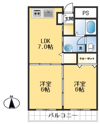 成晃マンションの間取り