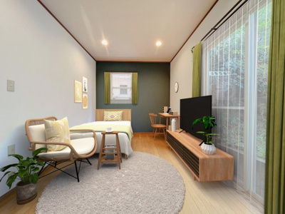 【居間・リビング】 | リベラル | ※バーチャル家具を配置したお部屋の画像です。