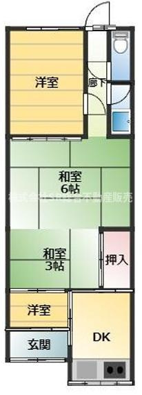 岩田町3丁目中古テラスハウスの間取り|平屋を活かしたリフォームプランのご提案・住宅ローンとセットでリフォームローンも組ませて頂きますので安心です。