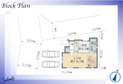 【区画図】 | 八潮市木曽根新築戸建て