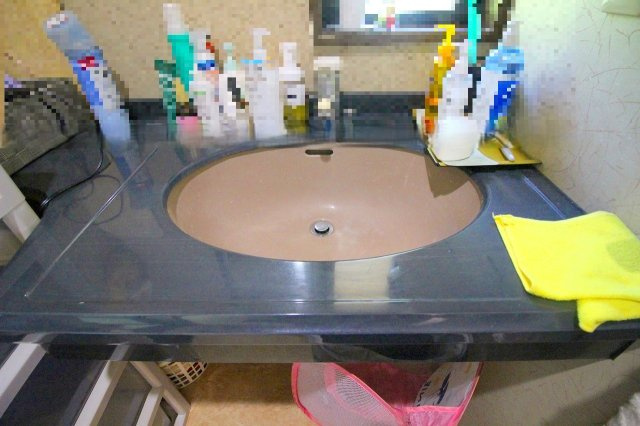 新開3丁目中古戸建Ｈ9年の洗面所|オシャレな造りの洗面になります。