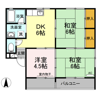 【間取り】 | 藤ノ木ハイツ A棟